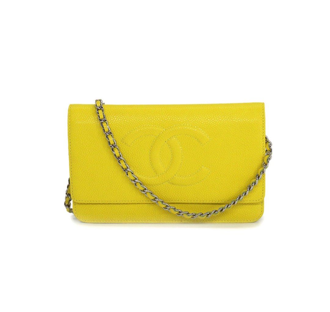 Chanel Yellow Wallet On Chajn