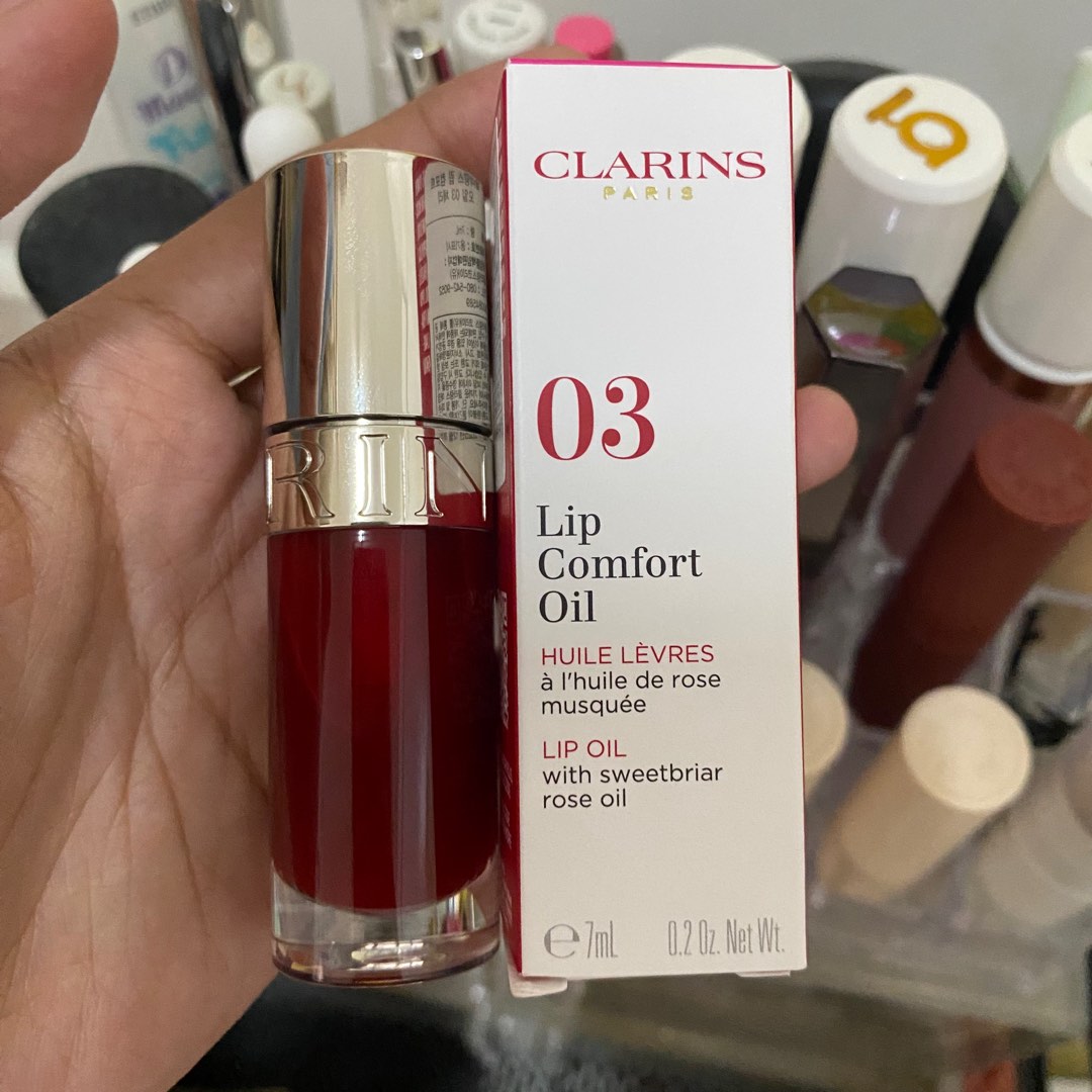 Clarins Lip Comfort oil 03 Cherry, Beauty & Personal Care, Face, Makeup on Carousell