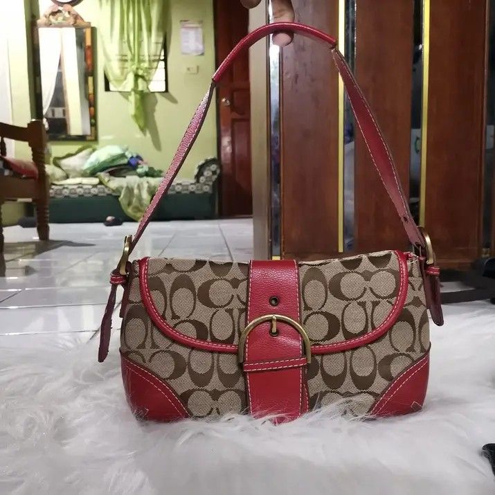 AUTHENTIC coach POCHETTE MONOGRAM, Luxury, Bags & Wallets on Carousell