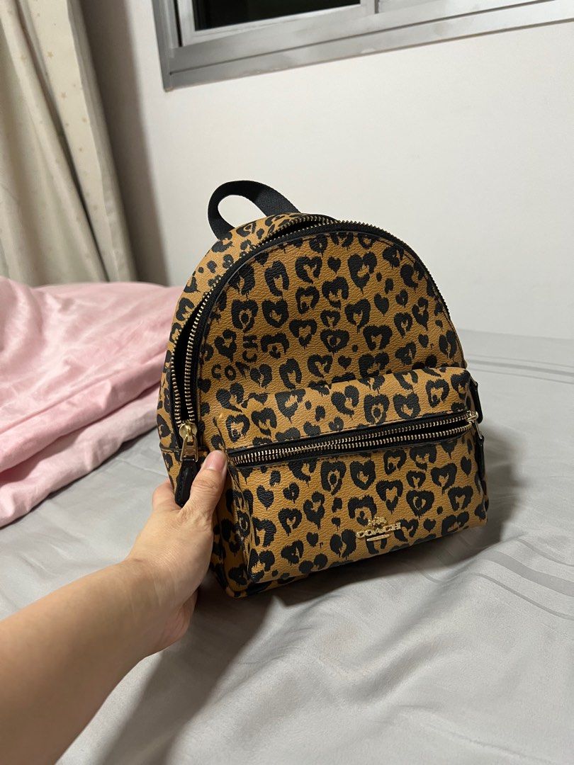 Leopard print hotsell coach backpack