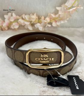 Coach Morgan Rectangle Buckle Belt Women Women s Fashion Watches Accessories Belts on Carousell
