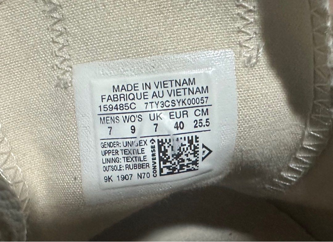 Tag size converse original clearance