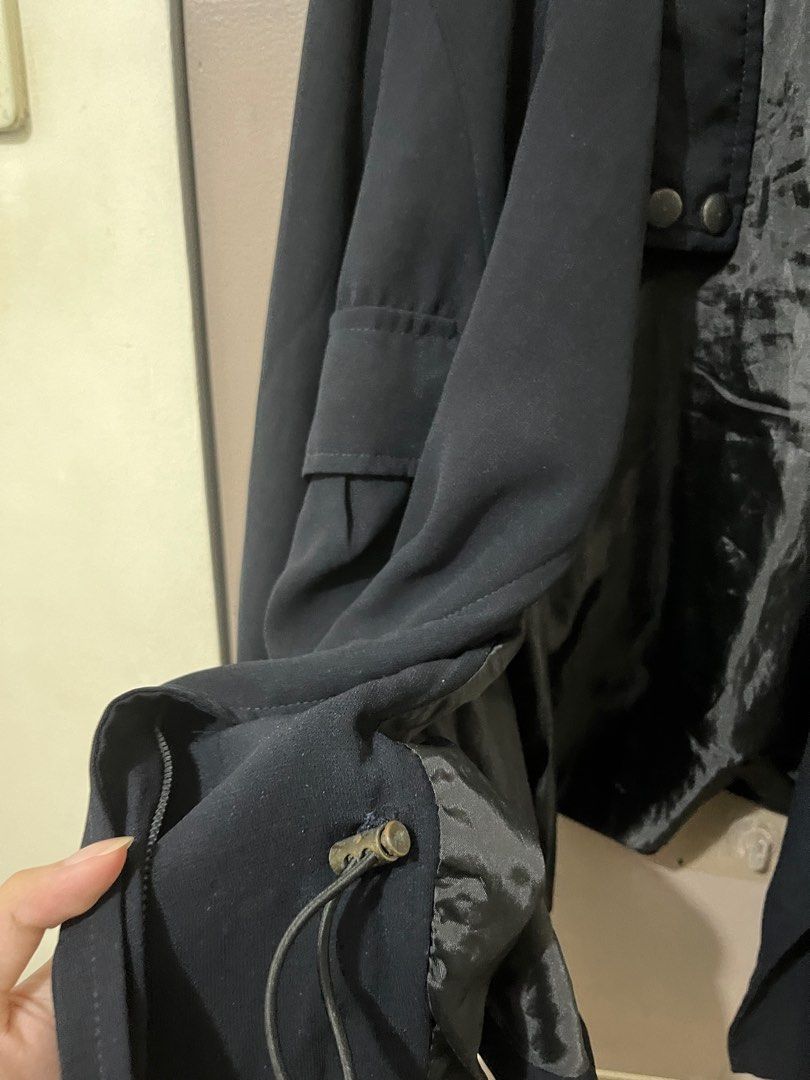 dark blue military jacket (thrifted) on Carousell