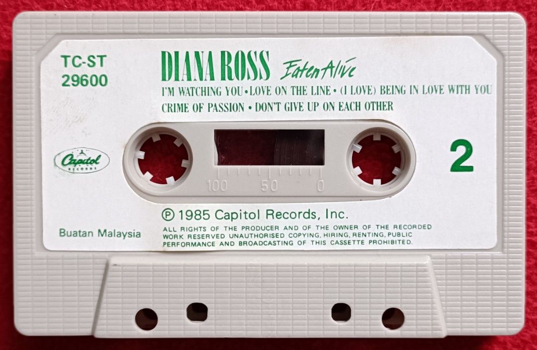 Diana Ross EATEN ALIVE Cassette Tape, Hobbies & Toys, Music & Media