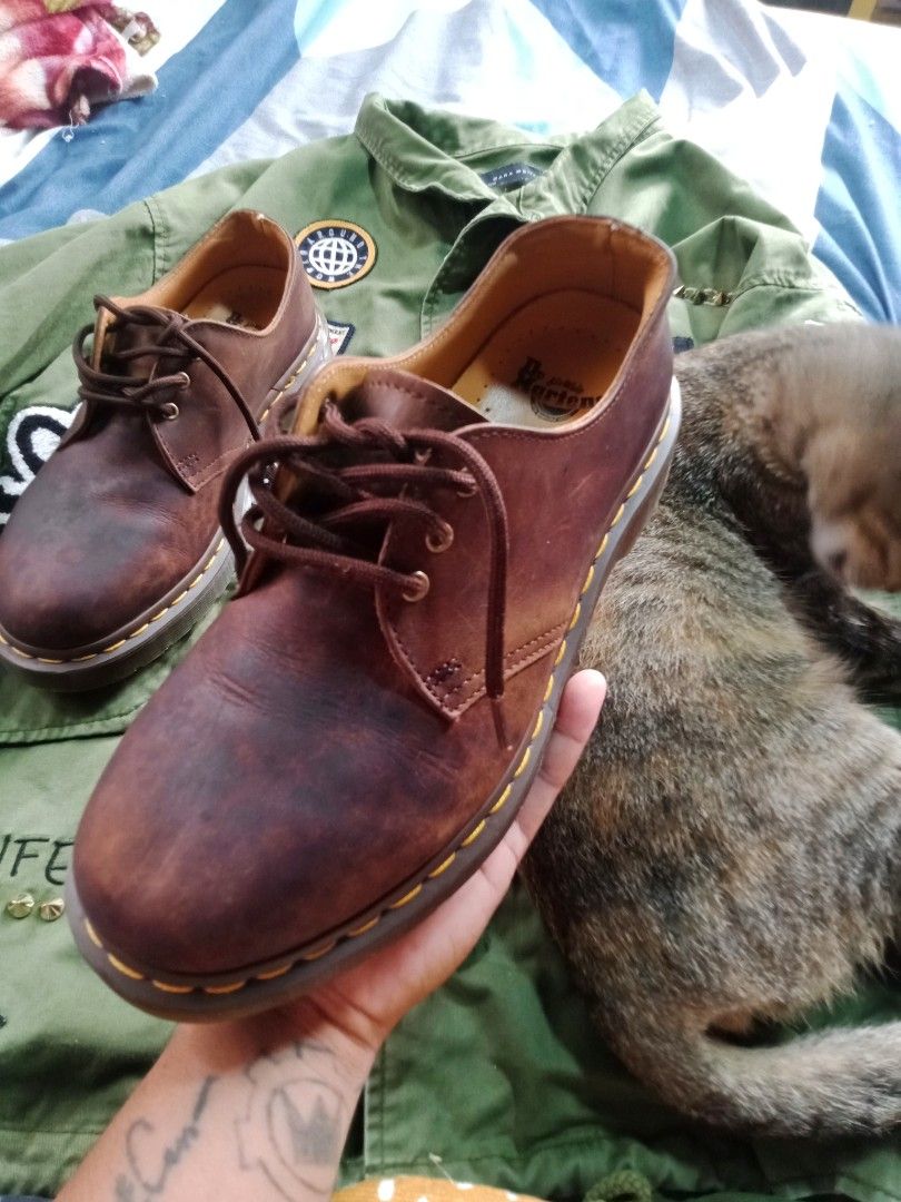 1461 crazy horse leather oxford shoes sale