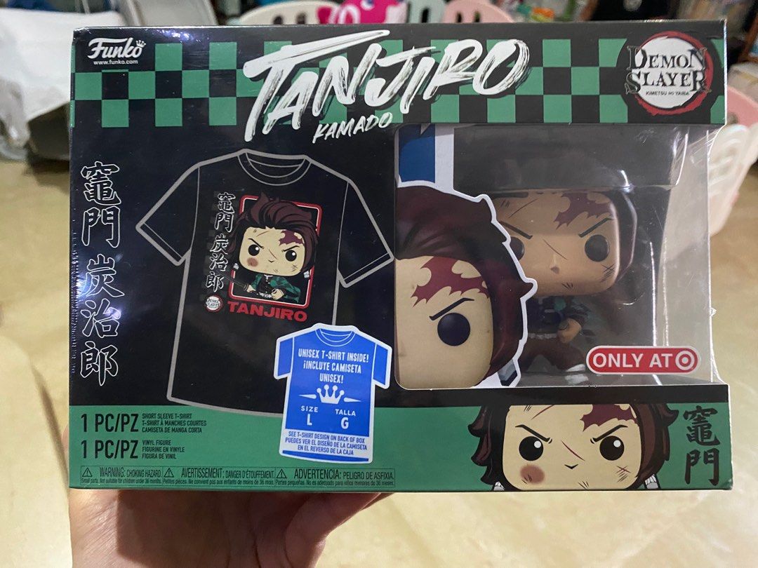 Box Funko Pop Demon Slayer - Tanjiro Kamado + Camiseta Tee Bundle *l*