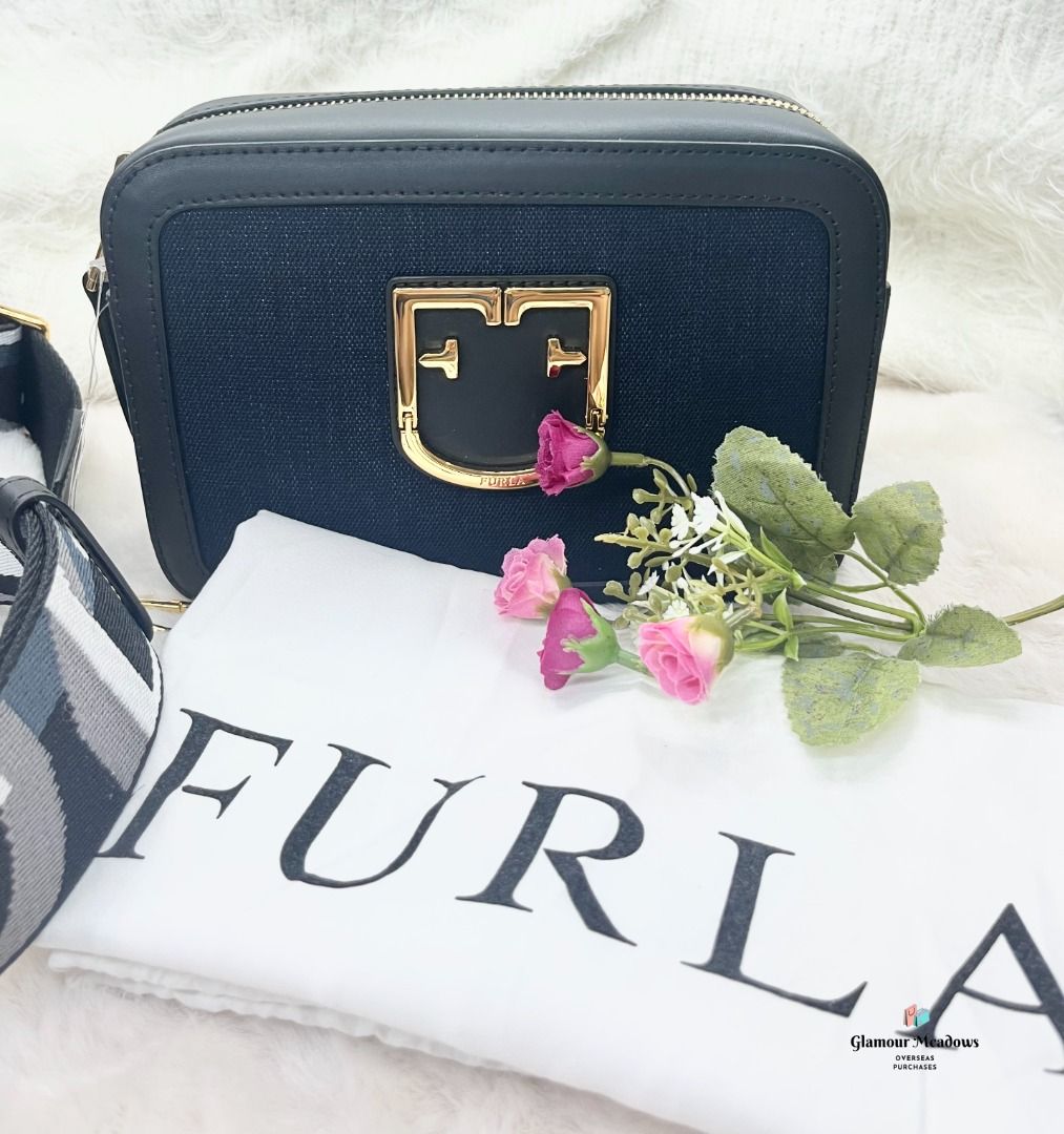 Furla Brava Denim Mini Crossbody Bag Women s Fashion Bags Wallets Cross body Bags on Carousell