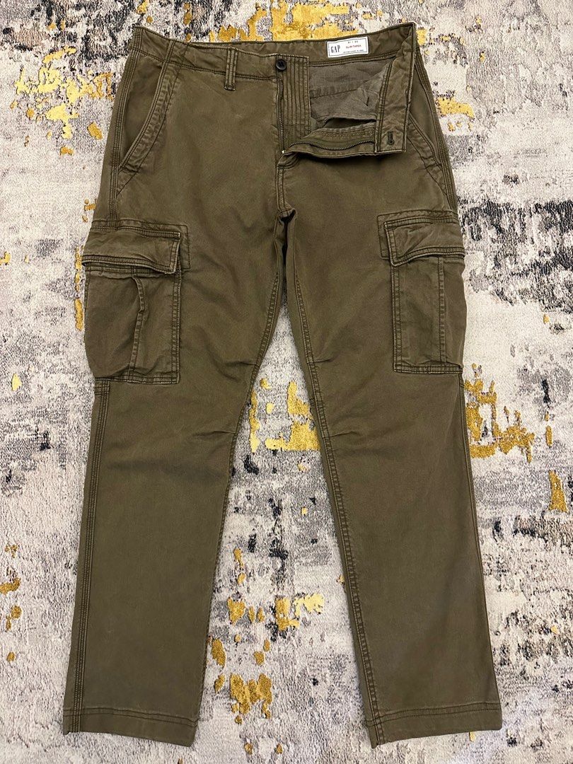 Gap Slim Stretch Cargo Pants (Men), Men'S Fashion, Activewear On Carousell