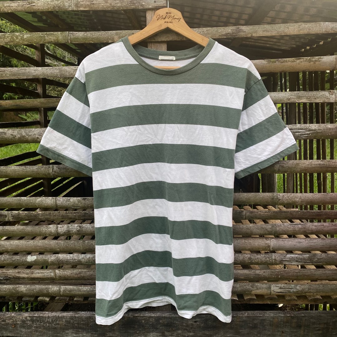 GU Striped, Men's Fashion, Tops & Sets, Tshirts & Polo Shirts on Carousell