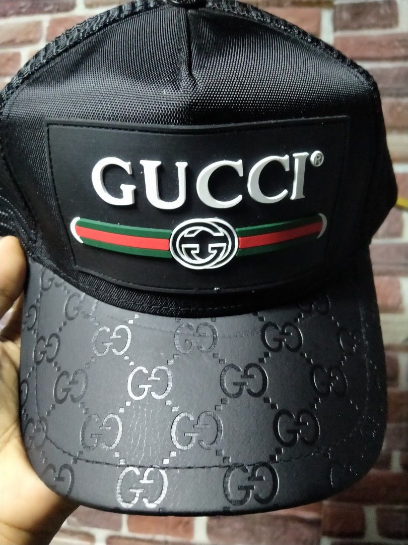 Couture Cap Trucker Hat in Upcycled Lv, Gucci main image 0