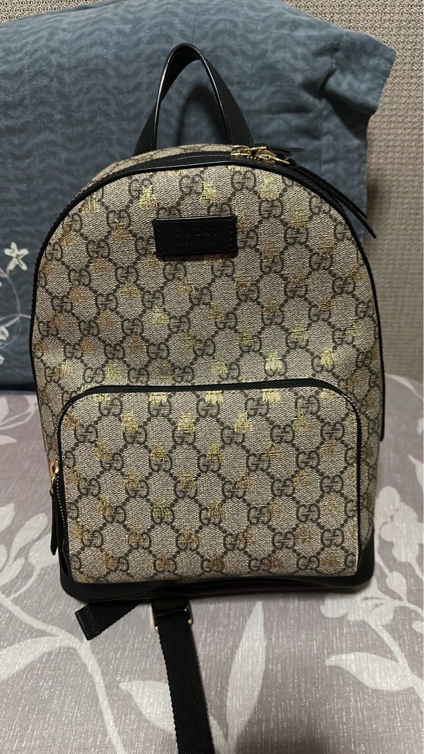 Gucci bee backpack online black