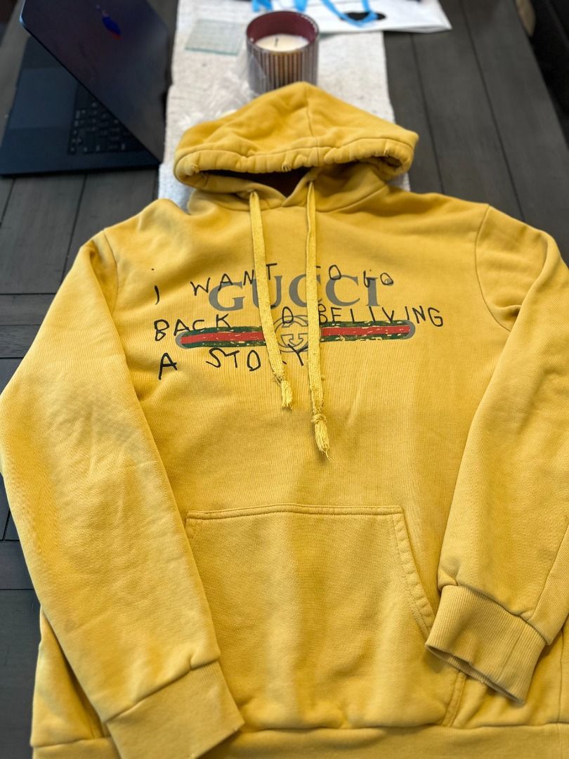 Gucci coco capitan yellow hoodie top