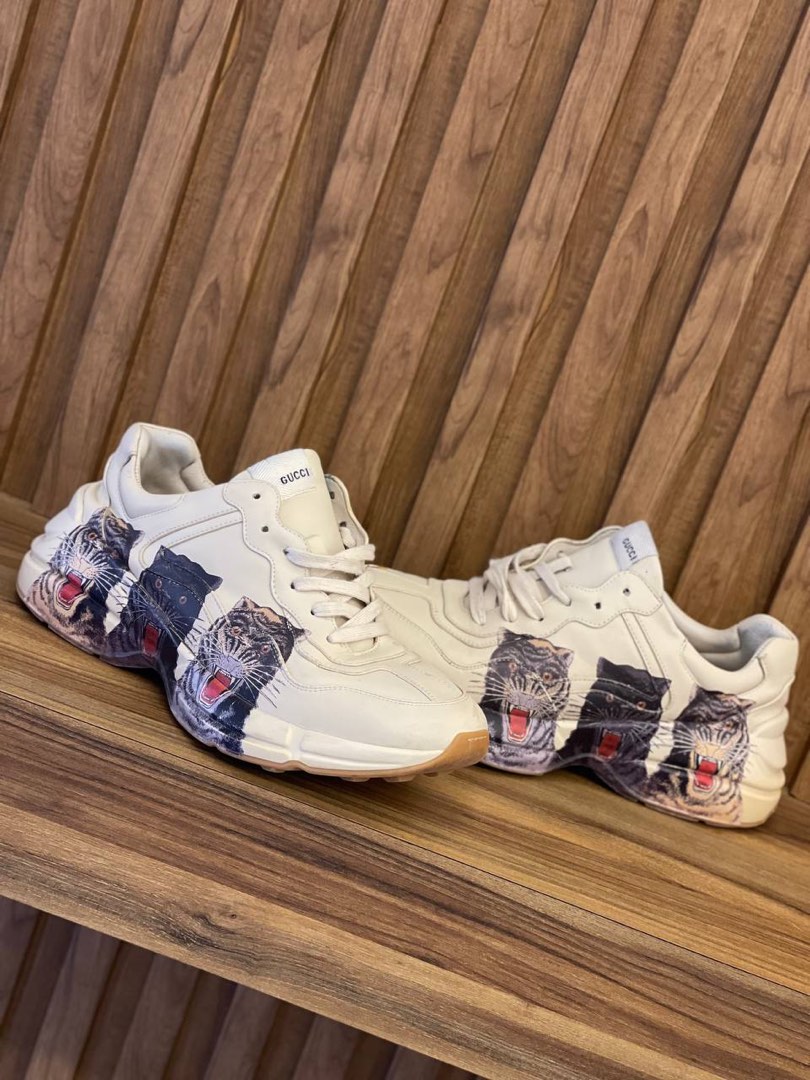 Men's rhyton leather best sale sneaker with tigers