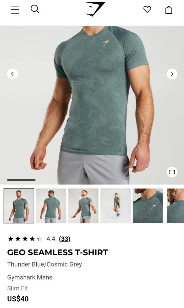 Gymshark Geo Seamless T-Shirt MEN (M) BNIB, Men's Fashion