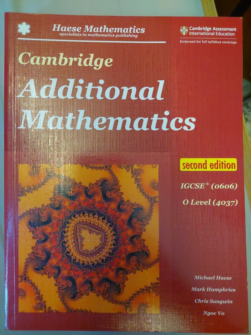Haese Igcse Cambridge Additional Mathematics 0606 Hobbies And Toys