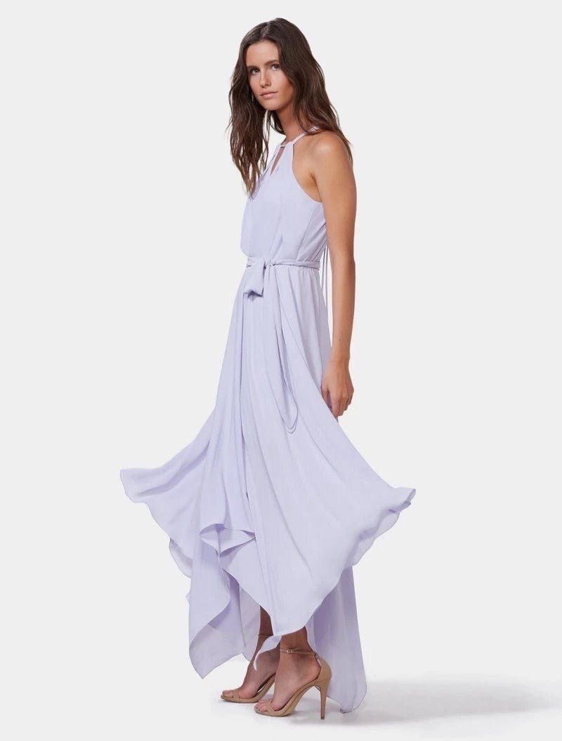 Halston Heritage V neck Handkerchief Hem Dress designer dress