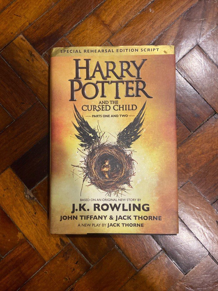 Harry Potter and The Cursed Child (Category: Storybooks) located in Pateros City. Submitted by aidsilog (Listing ID 1244989275, Image 1). Description: RFS: Decluttering MOP: Gcash Delivery: Lalamove/Grab Location: Pasig Issues: Slight folds on cover.