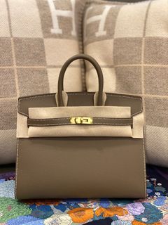 RESERVED* Hermes Birkin 25 GRIS tourterelle RGHW, Luxury, Bags & Wallets on  Carousell