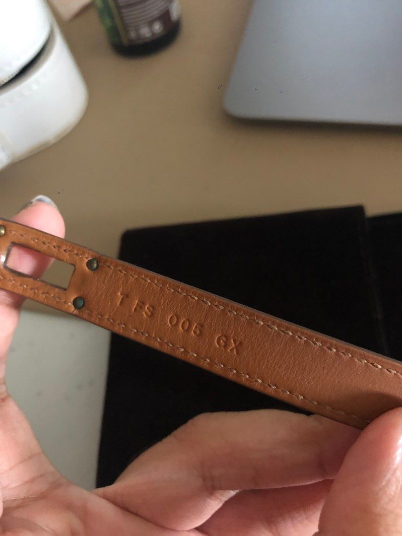 hermes double tour kelly bracelet (Category: Bracelets) located in Cainta. Submitted by GoodFinds_PH (Listing ID 1244945720, Image 3). Description: Authentic with box nalang I am the first owner i got it from the states (cali area) so it’s guaranteed authentic No patches and still in perfect condition Open for swap dyson air wrap .