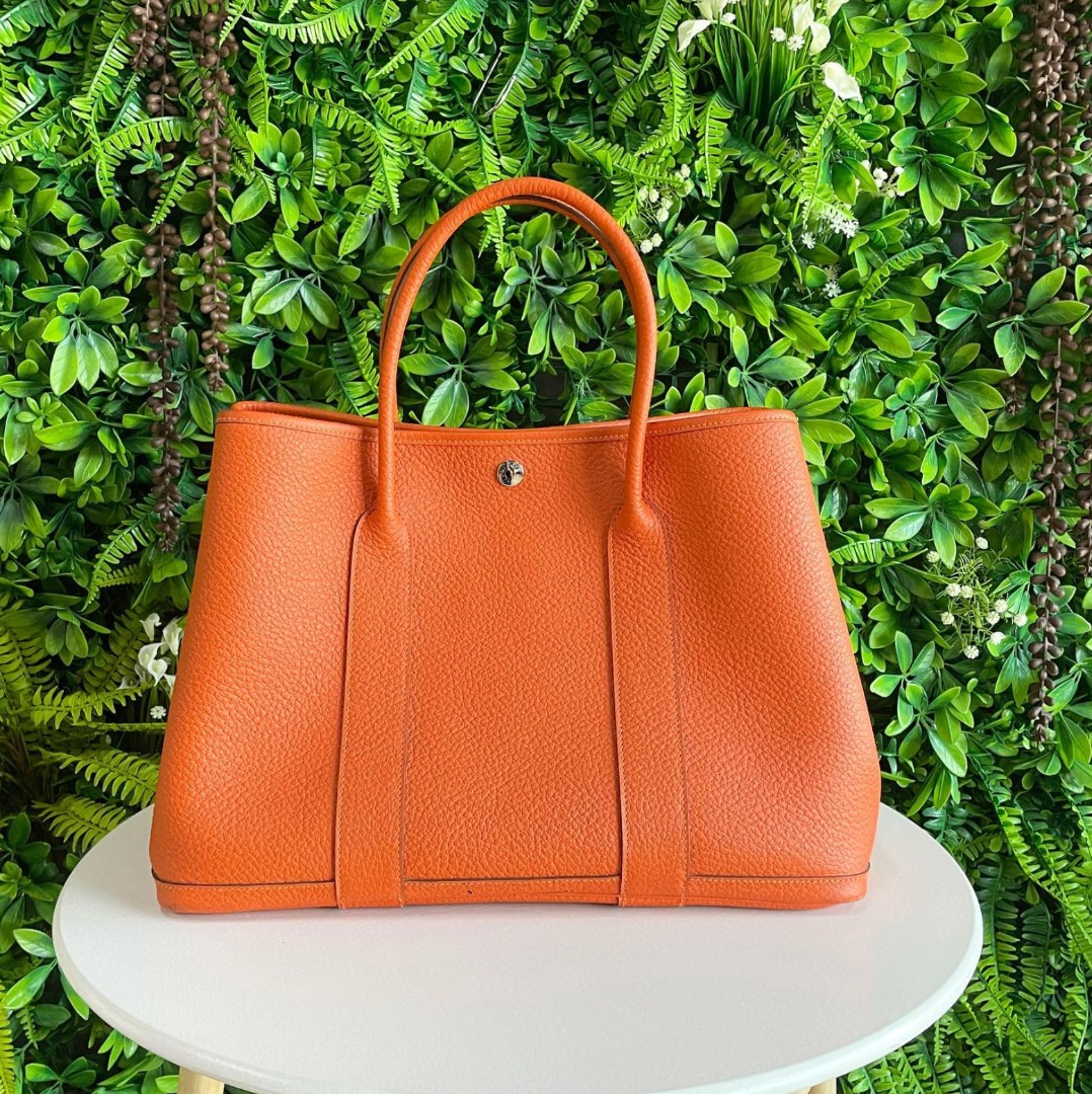 Hermes Garden Party 30 Gris Meyer, Luxury, Bags & Wallets on Carousell