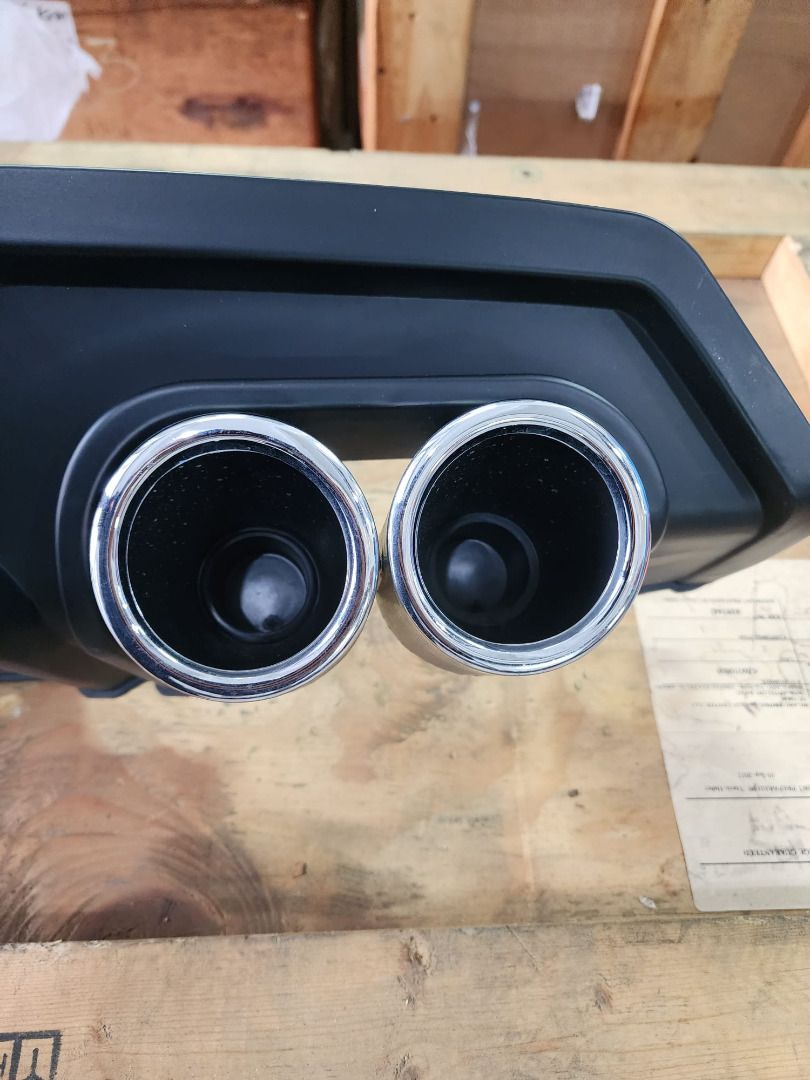 Honda Civic FC rear diffuser matt black with Quad exhaust tips, Car ...