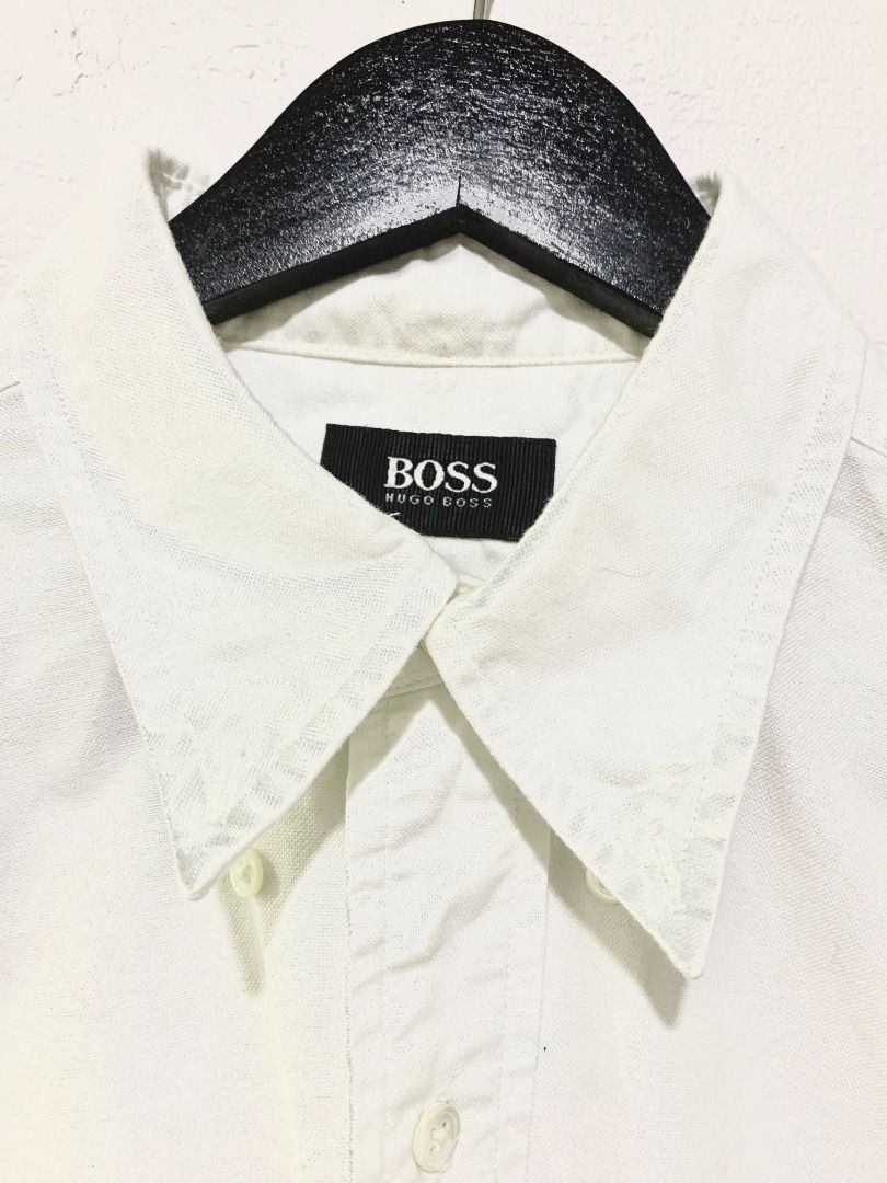 White hugo boss long sleeve polo best sale