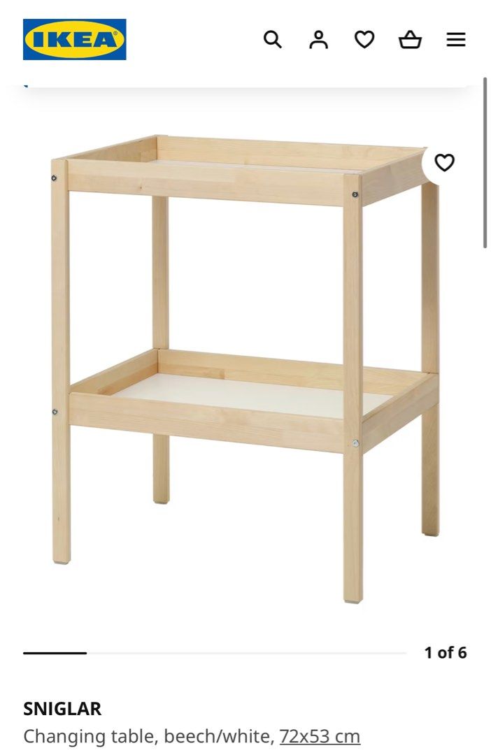 IKEA Sniglar Changing Table + Mat, Babies & Kids, Baby Nursery & Kids