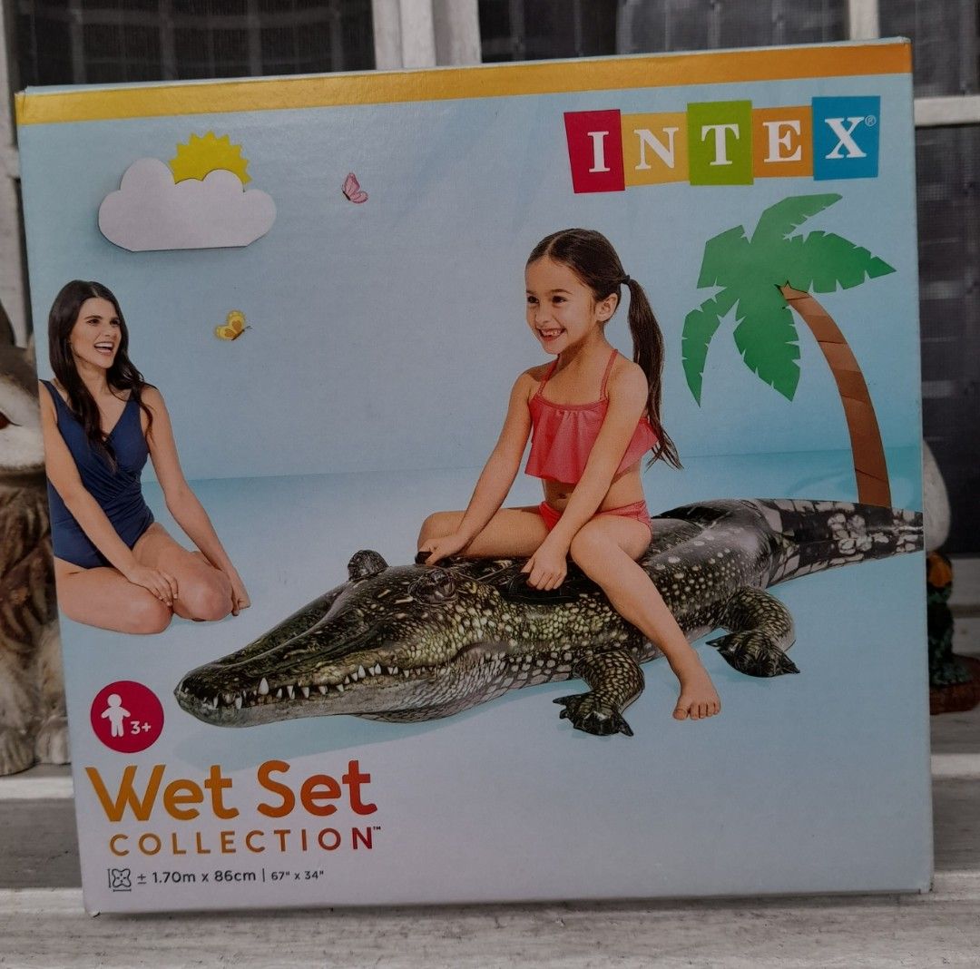Intex Realistic Gator Ride-On Inflatable, Hobbies & Toys, Toys & Games ...