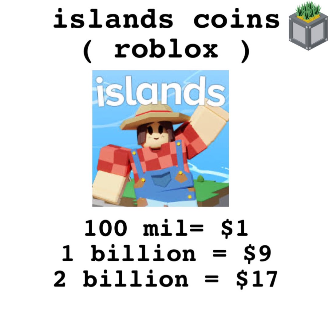 islands 1 billion coins ( roblox), Video Gaming, Gaming Accessories, InGame Products on Carousell