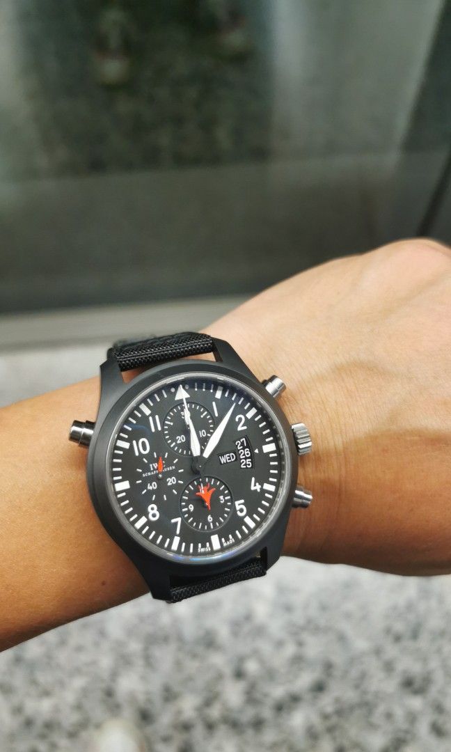 Iwc 3799 379901 top gun big pilot split second rattrapante 5002