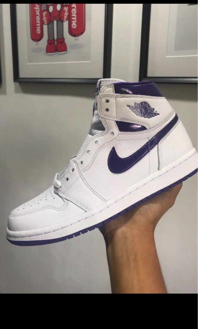 Purple air jordans womens hot sale