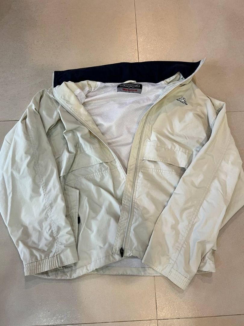 White kappa windbreaker discount
