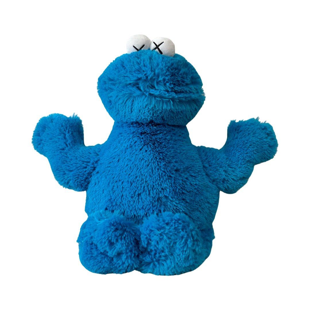 Kaws sesame street uniqlo cookie monster plush toy blue discount