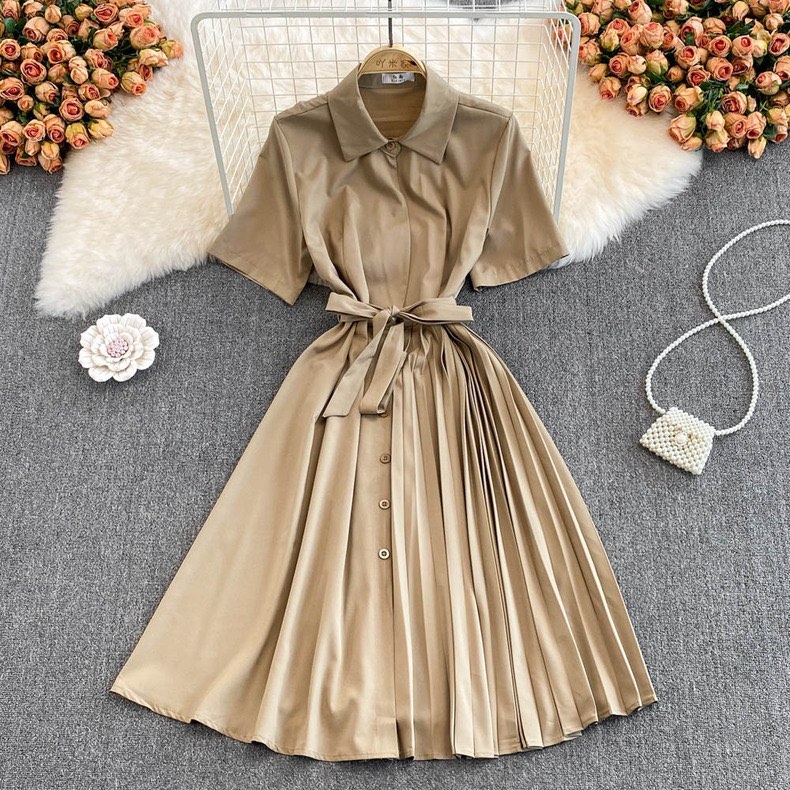 Khaki Color Dress Women s Fashion Dresses Sets Dresses on Carousell