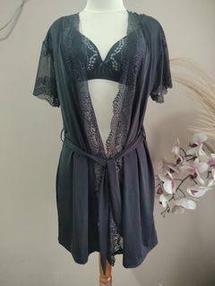 kimono / lingerie / baju tidur / kimono dan Bra tanpa kawat