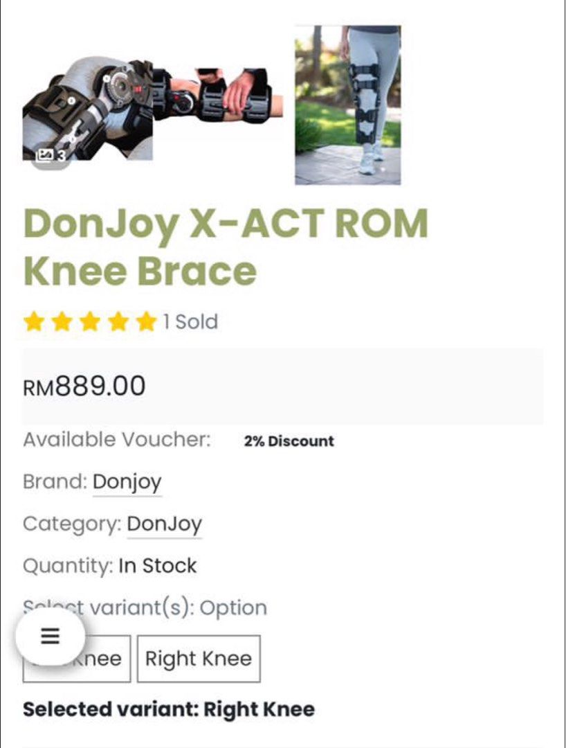 KNEE BRACE ACL MENISCUS LCL PCL, Health  Nutrition, Medical Supplies   Tools on Carousell
