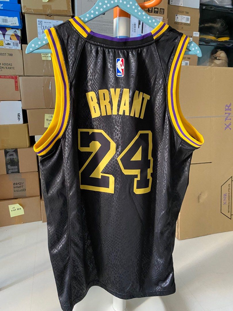 Kobe Bryant Lakers Nike Authentic City Edition Jersey Black Mamba 44 M