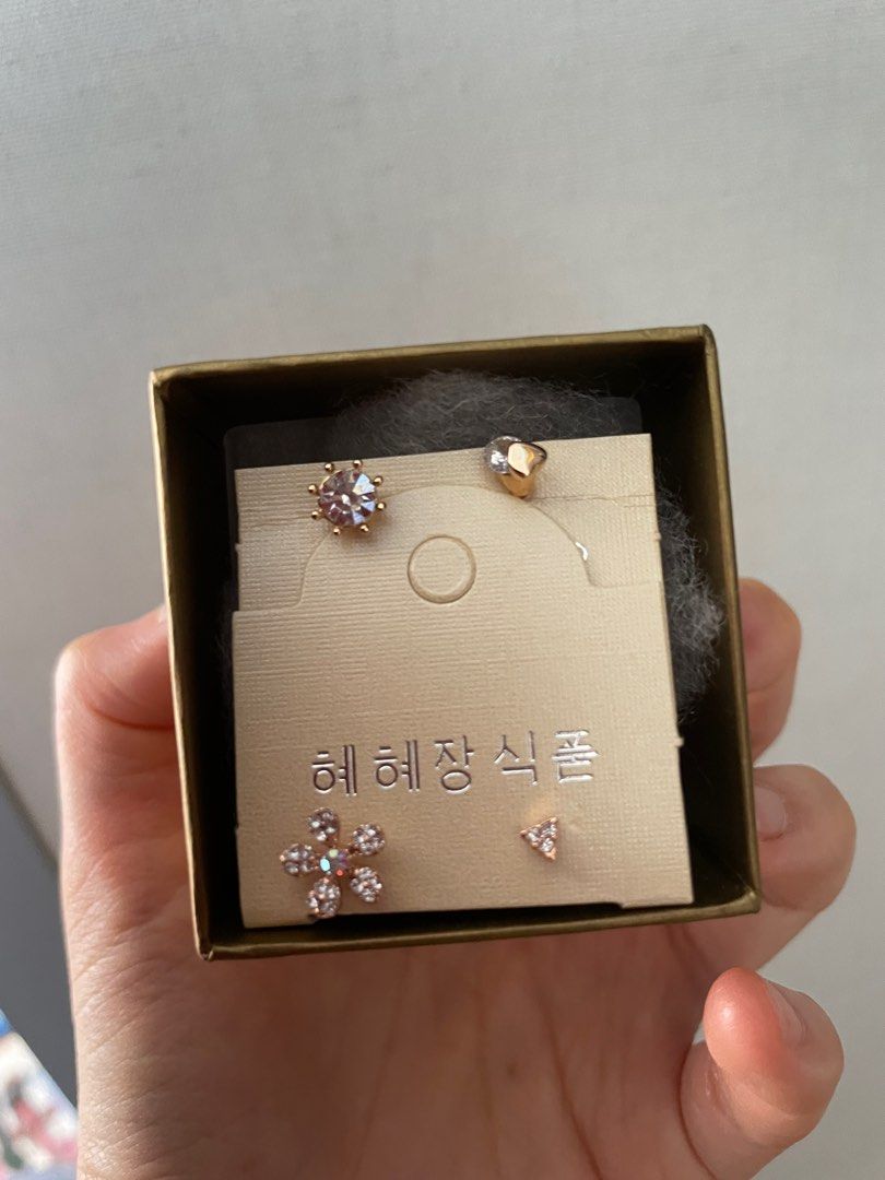 Pink Korean butterfly earrings | eBay