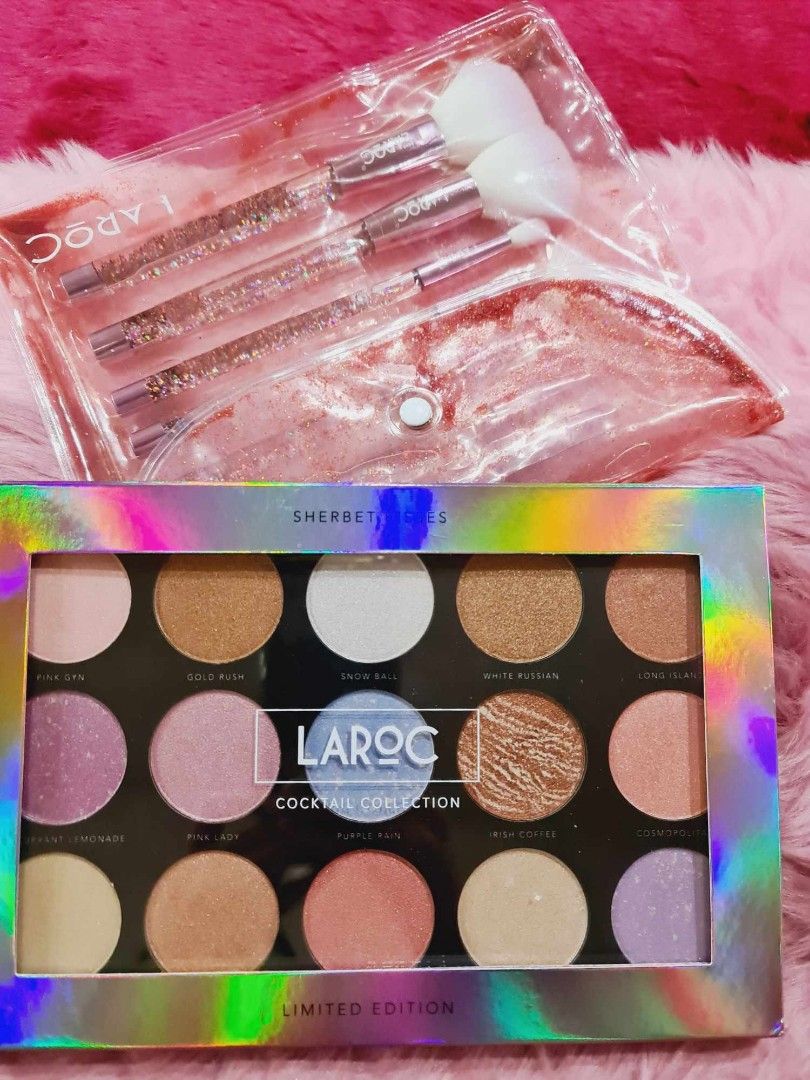 Laroc Make Up Set (Glitter Brush Set & Eyeshadow Palette) (Category: Makeup) located in Quezon City. Submitted by floreskari78555 (Listing ID 1244942325, Image 2). Description: Laroc Make Up Set (Glitter Brush Set & Eyeshadow Palette) 2,200php!!! per set SHOP THE BARBIE LOOK!!!! 🩷🏩🛍️👄💗 -Authentic -Made in UK -On Sale -Limited Stocks -Glitter Brush Set and Eyeshadow Palette -Complete Set -Pigmented Cod/Gcash We ship Nationwide 👠.
