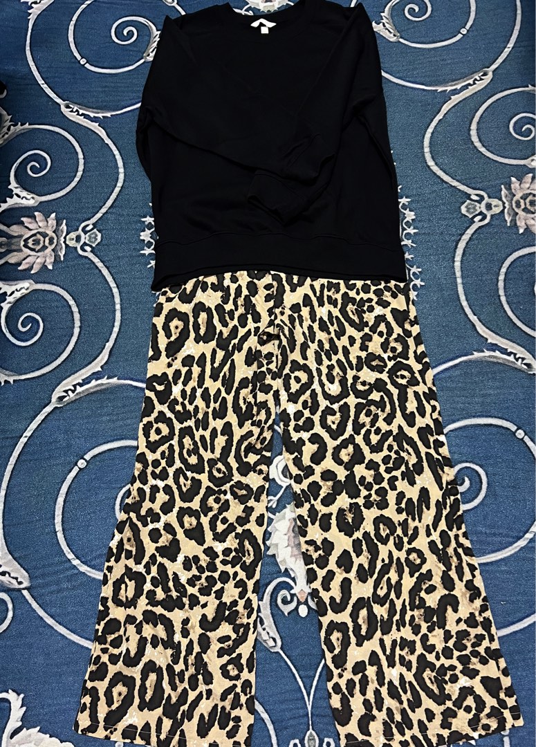 Leopard Print Pants, Women's Fashion, Bottoms, Other Bottoms on Carousell