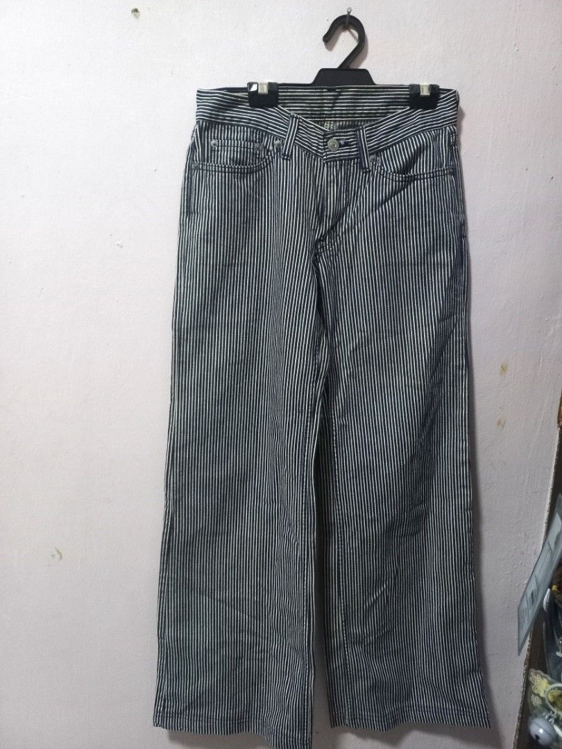 Ladies discount striped jeans