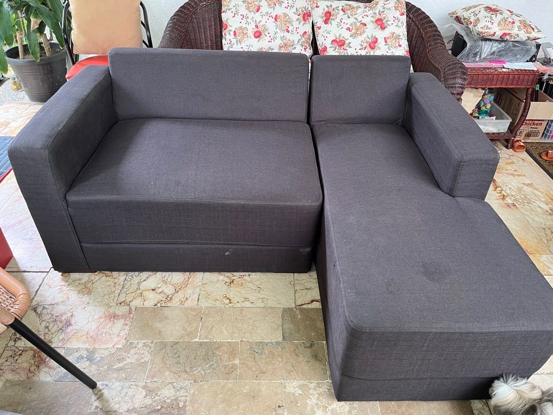 Light grey L type sofa (Category: Sofas) located in Muntinlupa City. Submitted by grtfrsco (Listing ID 1244885415, Image 2). Description: Rfs: moved to a different location and de littering .