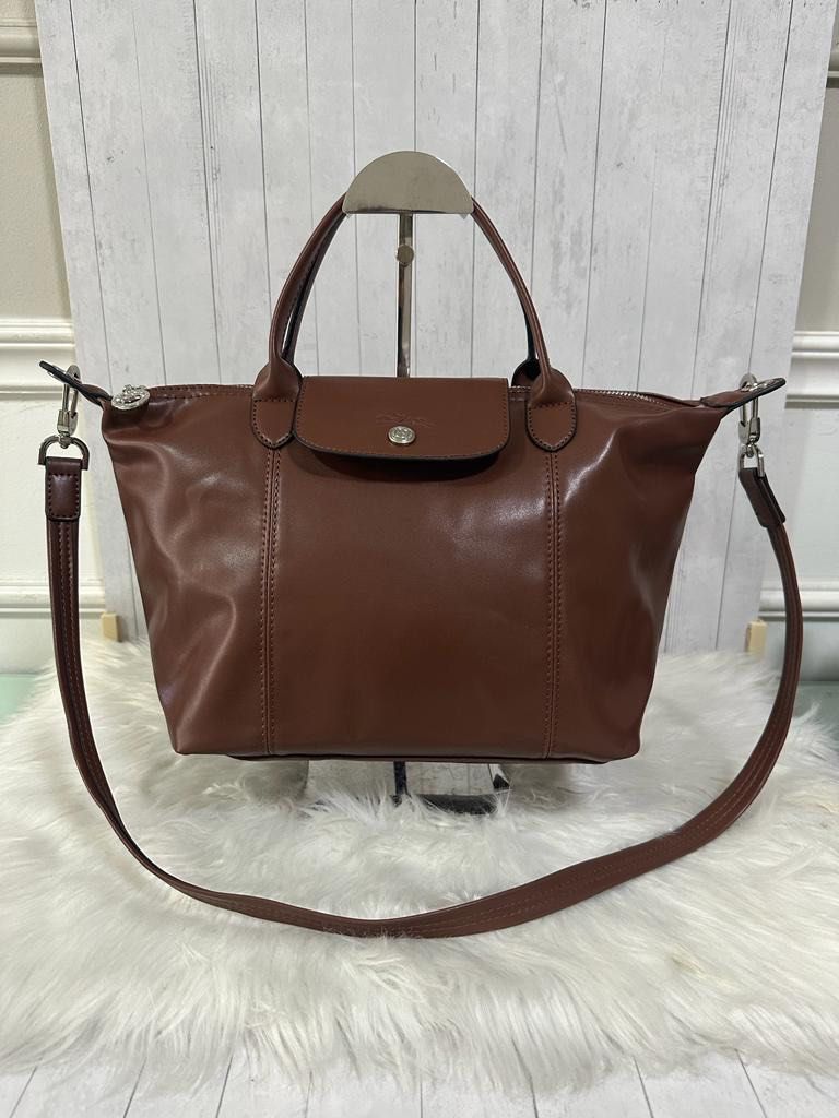Longchamp tan leather bag sales