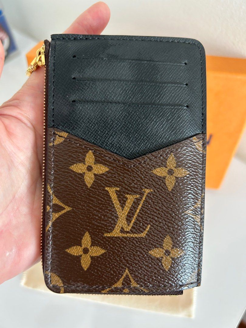 Louis Vuitton LV Card Holder recto verso new Black Leather ref