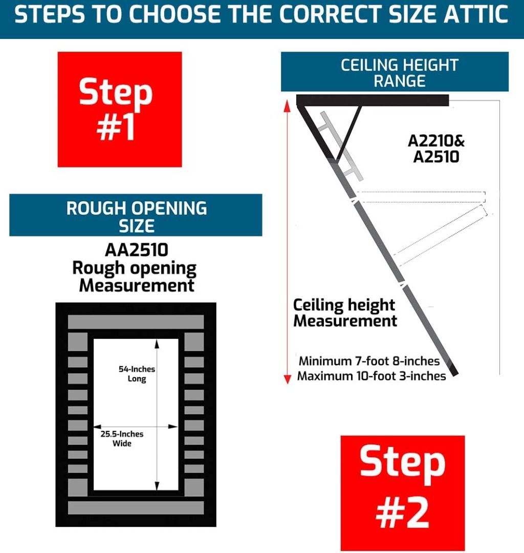 Louisville Aluminum Attic Ladder AA2210 / AA2510, Furniture & Home