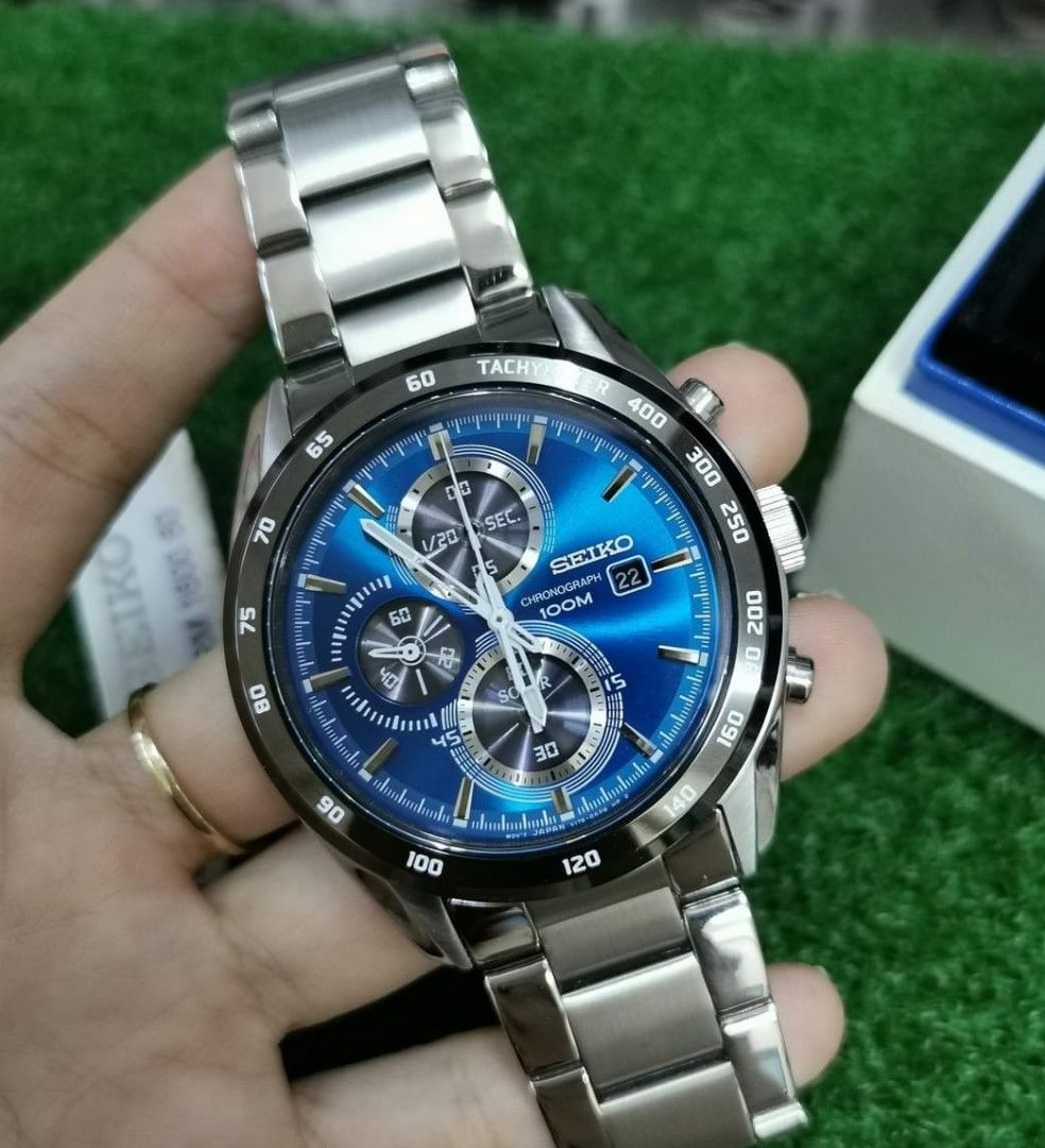 Men's blue dial sales watches
