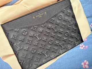 Louis Vuitton LV GHW Daily Pouch Clutch Bag Monogram Brown Pink