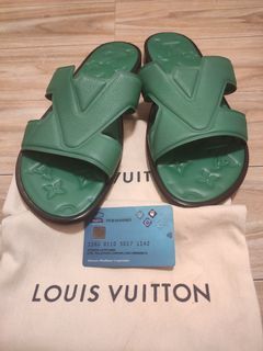 Louis Vuitton LV Oasis Mule Sandal In Black/Brown Monogram, Men