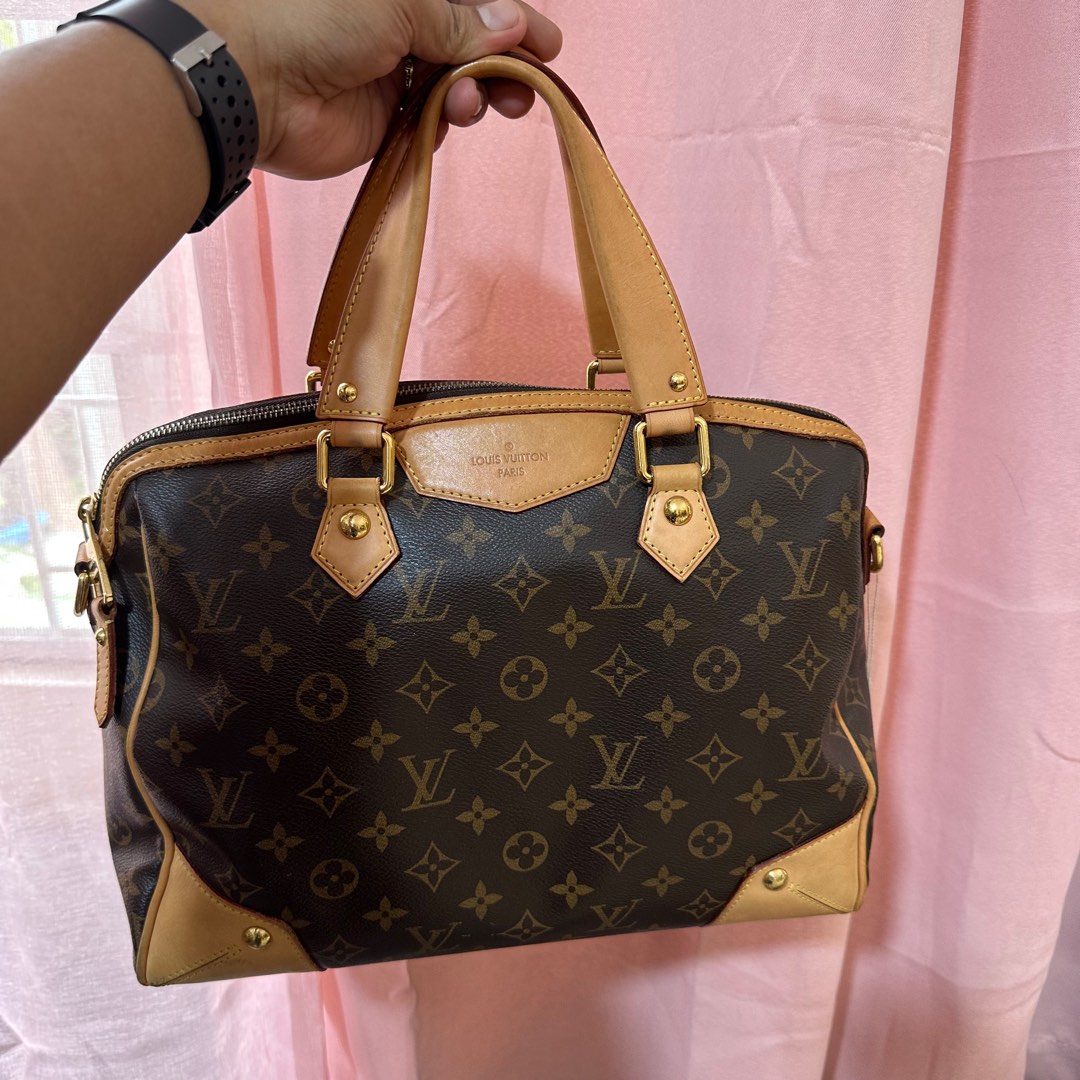 Louis Vuitton - Authenticated Retiro Handbag - Cotton Brown for Women, Very Good Condition