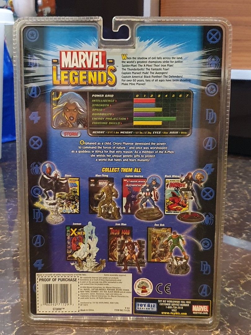 Marvel Legends "STORM" (Category: Figurines & Statues) located in Quezon City. Submitted by chavzcity (Listing ID 1245030256, Image 2). Description: MARVEL LEGENDS Character: STORM Series: SERIES 8 Make: TOYBIZ ~100% AUTHENTIC/ORIGINAL ~BNEW & SEALED Pickup Location: 1. Banawe, Qc.